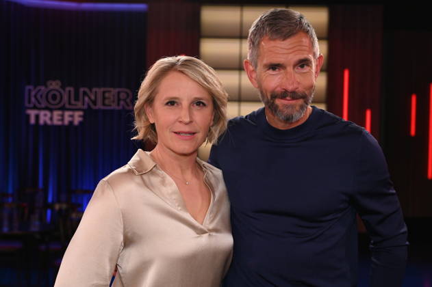 Presenter duo Susan Link and Micky Beisenherz of the WDR talk show Kölner Treff
