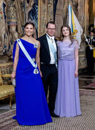 30-04-2026 Gala Prince Daniel and Princess Victoria and Princess Estelle arriving for the galadinner at the Royal palace to mark the celebrations of King Carl Gustafs 80th birthday in Stockholm, Sweden. Â  Copyright: xPPEx