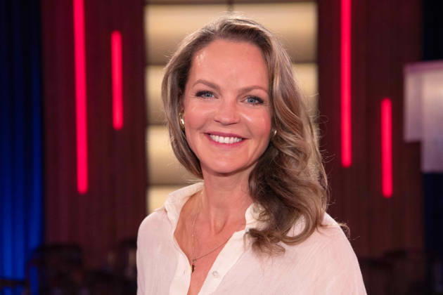 Eva BRENNER, presenter, portrait, portrait, single picture, cropped single motif, as a guest in the program ,,Koelner Treff,, on WDR television, 30 04 2026