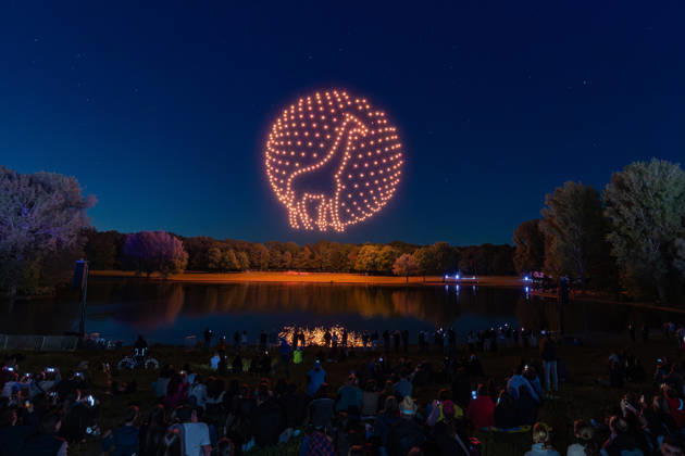 Rhine in Flames in Bonn 01 05 26 The 40th edition of Rhine in Flames in Bonns Rheinaue Friday evening ends with the drone show Ludwig travels around the world The show was made up for from the previous year after it could not take place for technical reasons Bonn Gronau North Rhine-Westphalia Germany Copyright: xMarcxJohnx