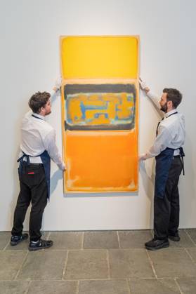 May 1, 2026, Bronx, New York, USA: Auction assistants pose with Mark Rothko No. 1 during May Marquee Modern & Contemporary Auctions press preview at Sotheby s The Breuer in New York, NY on May 1, 2026. Bronx USA - ZUMAr339 20260501_znp_r339_004 Copyright: xLevxRadinx