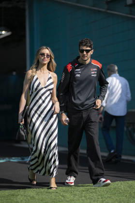 Miami Grand Prix 2026 - Pilots and Girlfriends 31 Esteban Ocon (Haas) and Elena Berri arrival before the Sprint Race session of the F1 Grand Prix of Miami at Miami International Autodrome on May 2, 2026 in Miami Florida . Photo by Eliot Blondet ABACAPRESS.COM Miami Florida United States Copyright: xBlondetxEliot ABACAx