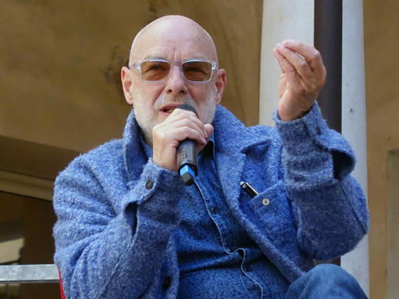 Parma, May 1, 2026. European premiere of Brian Eno s exhibition My Light Years at the Ospedale Vecchio. Pictured is the lecture Brian Eno gave at the Casa della Musica.  Copyright: xRobertoxBrancolinix xipa-agency.netx xRobertoxBrancolini Ipax IPA_Agency_IPA74383066