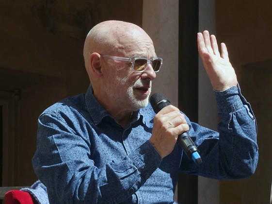 Parma, May 1, 2026. European premiere of Brian Eno s exhibition My Light Years at the Ospedale Vecchio. Pictured is the lecture Brian Eno gave at the Casa della Musica.  Copyright: xRobertoxBrancolinix xipa-agency.netx xRobertoxBrancolini Ipax IPA_Agency_IPA74383067