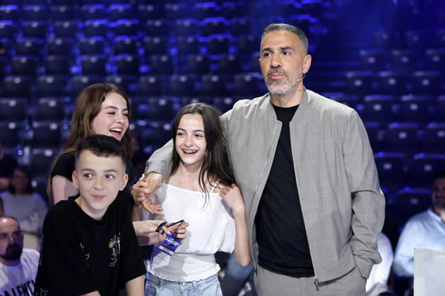 Rapper and juror Bushido Anis Ferchichi with his children at the second of three live shows of the 22nd season of the German singing casting show Deutschland sucht den Superstar DSDS at the MMC Studios Cologne, 02 05 2026 NRW Germany Copyright: xChristophxHardtx