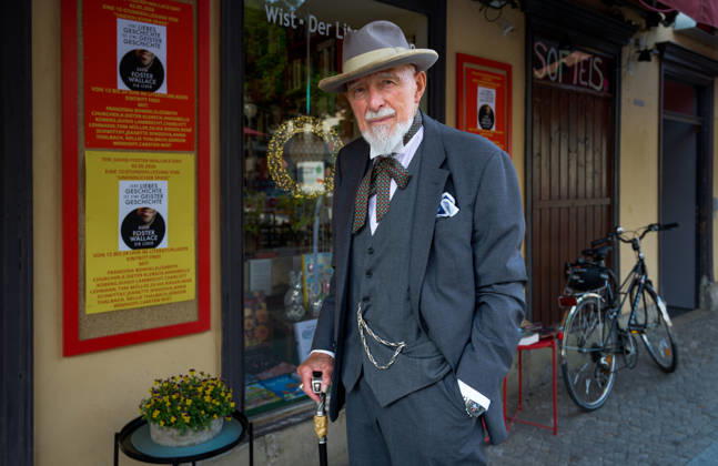 Kunst Kultur Literatur Buchhandel 04 05 2026 Potsdam Landeshauptstadt Brandenburg wist derliteraturladen Markus Lüpertz German painter, graphic artist and sculptor one of the most famous contemporary German artists of the present, reads his own texts Potsdam GER