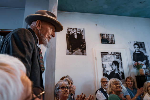 Kunst Kultur Literatur Buchhandel 04 05 2026 Potsdam Landeshauptstadt Brandenburg wist derliteraturladen Markus Lüpertz German painter, graphic artist and sculptor one of the most famous contemporary German artists of the present, reads his own texts Potsdam GER