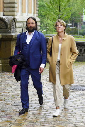 CNTV BLOCK Christina Block entrepreneur with her defense lawyer Ingo Bott on 05 05 2026 in Hamburg The defendants and defense lawyers arrive as usual on foot on the street for the 49th day of the trial for alleged child abduction in the Hamburg Criminal Court criminal justice building abduction case of the Block children Hamburg Germany