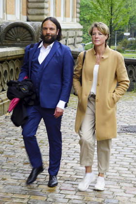 CNTV BLOCK Christina Block entrepreneur with her defense lawyer Ingo Bott on 05 05 2026 in Hamburg The defendants and defense lawyers arrive as usual on foot on the street for the 49th day of the trial for alleged child abduction in the Hamburg Criminal Court criminal justice building abduction case of the Block children Hamburg Germany