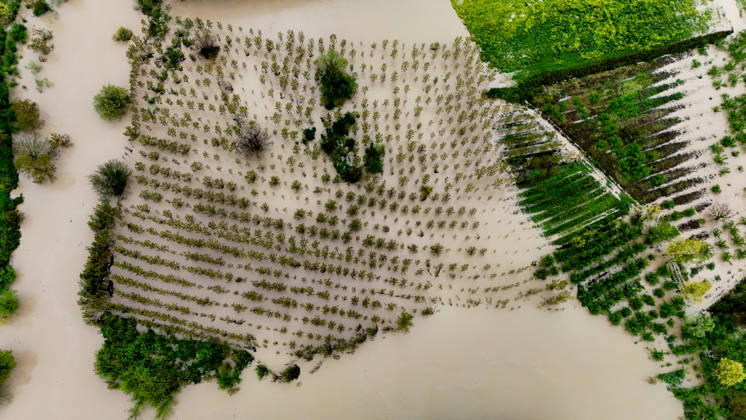 Heavy rain causes flooding in Turkiye s Sakarya SAKARYA, TURKIYE - MAY 4: An aerial view of flooded agricultural land and residential areas after the Melen River overflowed due to heavy rainfall in Sakarya, Turkiye, on May 4, 2026. Basements of some homes and nearby fields were inundated, while standing water also accumulated in school and mosque courtyards. Davut Genc Anadolu Sakarya Turkey. Editorial use only. Please get in touch for any other usage.  Copyright: x2026xAnadoluxDavutxGencx