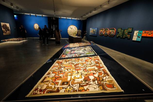 May 5, 2026, Venice, Rome, Italy: 05 05 2026 Venice. 61st International Art Exhibition of the Venice Biennale, titled In Minor Keys and curated by Koyo Kouoh. Biennale Gardens. Central Pavilion. Work by Amina Saoudi AoÂ¯t Khay. Venice Italy  - ZUMAa289 20260505_zia_a289_390 Copyright: xMircoxToniolox xAgfx