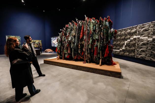 May 5, 2026, Venice, Rome, Italy: May 5, 2026, Venice. 61st International Art Exhibition of the Venice Biennale, titled In Minor Keys and curated by Koyo Kouoh. Biennale Gardens. Central Pavilion. Work by Ebony G. Patterson. Venice Italy  - ZUMAa289 20260505_zia_a289_409 Copyright: xMircoxToniolox xAgfx