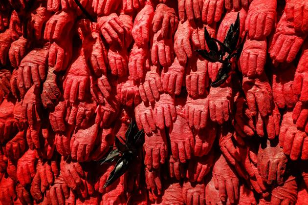 May 5, 2026, Venice, Rome, Italy: May 5, 2026, Venice. 61st International Art Exhibition of the Venice Biennale, titled In Minor Keys and curated by Koyo Kouoh. Biennale Gardens. Central Pavilion. Work by Ebony G. Patterson. Venice Italy  - ZUMAa289 20260505_zia_a289_413 Copyright: xMircoxToniolox xAgfx