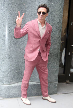 NEW YORK, NY- MAY 6: Hugh Jackman seen at The View on May 6, 2026 in New York City. Copyright: xRWx