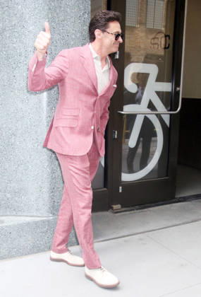 NEW YORK, NY- MAY 6: Hugh Jackman seen at The View on May 6, 2026 in New York City. Copyright: xRWx