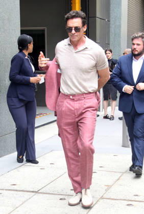 NEW YORK, NY- MAY 6: Hugh Jackman seen at The View on May 6, 2026 in New York City. Copyright: xRWx