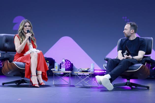 ABB OMR Heidi Klum, Philipp Westermeyer on stage as guests at the digital trade fair OMR in the exhibition halls on 06 05 2026 at Hamburg Messe Berlin Germany