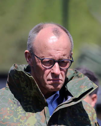 Federal Chancellor Friedrich Merz at the Bundeswehr in Munster Portrait Federal Chancellor Friedrich Merz at the Bundeswehr in Munster Munster Lower Saxony Germany