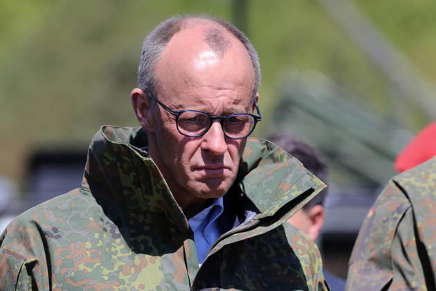 Federal Chancellor Friedrich Merz at the Bundeswehr in Munster Portrait Federal Chancellor Friedrich Merz at the Bundeswehr in Munster Munster Lower Saxony Germany