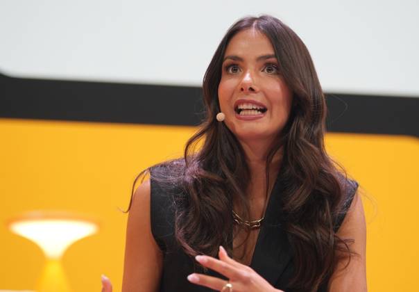 06 05 2026, xcex, GER, Hamburg, trade fair, exhibition halls, Online Marketing Rockstars Festival, event for digital marketing and technology, OMR Expo, trade fair, OMR Festival 2026 in Hamburg, Lea Wagner ARD, sports presenter, TV expert, journalist CE