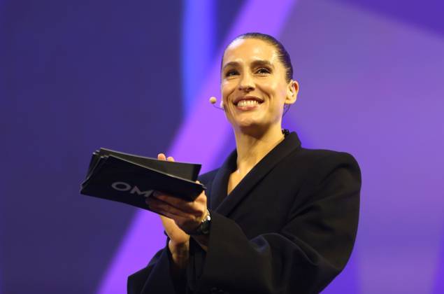 06 05 2026, xcex, GER, Hamburg, trade fair, exhibition halls, Online Marketing Rockstars Festival, event for digital marketing and technology, OMR Expo, trade fair, OMR Festival 2026 in Hamburg, Andrea Petkovic former tennis player, presenter, TV commentator CE