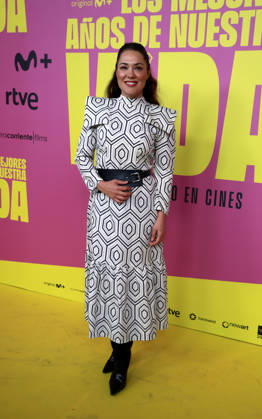 Hombres G premiere their film, Los mejores anos de nuestra vida Eva Marciel during the premiere of the film Los mejores anos de nuestra vida , on May 7, 2026, in Madrid Spain It is an intimate and emotional portrait of Hombres G, a band that marked several generations and is still as relevant as in its beginnings Through unpublished material and a contemporary look, the documentary celebrates 40 years of friendship, music and inexhaustible energy 07 MAY 2026 Madrid Madrid Madrid Spain  Copyright: xJosexVelascox 7507264