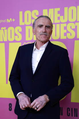Hombres G premiere their film, Los mejores anos de nuestra vida Juan y Medio during the premiere of the film Los mejores anos de nuestra vida , on May 7, 2026, in Madrid Spain It is an intimate and emotional portrait of Hombres G, a band that marked several generations and is as relevant as in its beginnings Through unreleased material and a contemporary look, the documentary celebrates 40 years of friendship, music and inexhaustible energy 07 MAY 2026 Madrid Madrid Madrid Espana  Copyright: xJosexVelascox 7507275