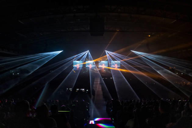 Christopher von Deylen aka Schiller during the opening concert of EUPHORIA In Surround Sound The Arena Tour 2026 on May 9, 2026 at the QUARTERBACK Immobilien ARENA in Leipzig The current tour presents the new album Euphoria with an immersive light and surround show Schiller 2026