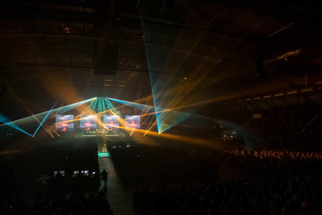 Christopher von Deylen aka Schiller during the opening concert of EUPHORIA In Surround Sound The Arena Tour 2026 on May 9, 2026 at the QUARTERBACK Immobilien ARENA in Leipzig The current tour presents the new album Euphoria with an immersive light and surround show Schiller 2026
