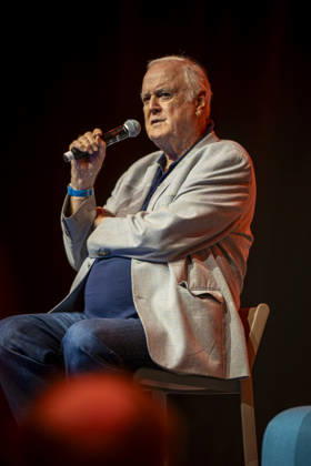 May 9, 2026, s-Hertogenbosch, Noord-Brabant, Netherlands: On May 9, 2026, actor and comedian JOHN CLEESE, participates in a Q&A session at Comic Con Holland in s-Hertogenbosch, Netherlands, May 9, 2026. s-Hertogenbosch Netherlands - ZUMAp202 20260509_zip_p202_017 Copyright: xJamesxPetermeierx