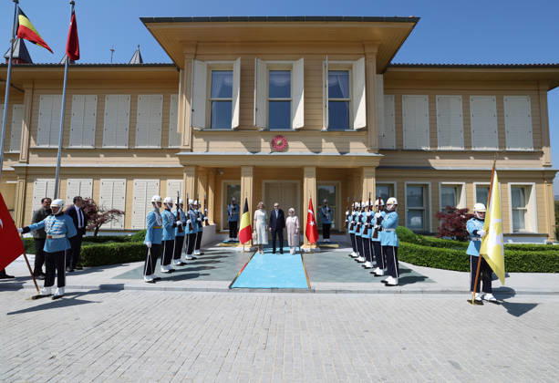 Turkish President Recep Tayyip Erdogan ISTANBUL, TURKIYE - MAY 11: (----EDITORIAL USE ONLY - MANDATORY CREDIT - TURKISH PRESIDENCY MUSTAFA KAMACI HANDOUT - NO MARKETING NO ADVERTISING CAMPAIGNS - DISTRIBUTED AS A SERVICE TO CLIENTS----) Turkish President Recep Tayyip Erdogan and Turkish First Lady Emine Erdogan meet with Queen Mathilde of Belgium at Dolmabahce Palace in Istanbul, Turkiye, on May 11, 2026. TUR Presidency Mustafa Kamaci Anadolu Istanbul Turkey. Editorial use only. Please get in touch for any other usage.  Copyright: x2026xAnadoluxTURxPresidencyx xMustafaxKamacix