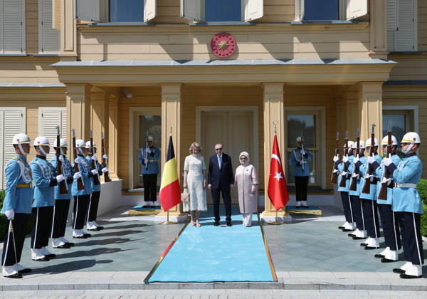Turkish President Recep Tayyip Erdogan ISTANBUL, TURKIYE - MAY 11: (----EDITORIAL USE ONLY - MANDATORY CREDIT - TURKISH PRESIDENCY MUSTAFA KAMACI HANDOUT - NO MARKETING NO ADVERTISING CAMPAIGNS - DISTRIBUTED AS A SERVICE TO CLIENTS----) Turkish President Recep Tayyip Erdogan and Turkish First Lady Emine Erdogan meet with Queen Mathilde of Belgium at Dolmabahce Palace in Istanbul, Turkiye, on May 11, 2026. TUR Presidency Mustafa Kamaci Anadolu Istanbul Turkey. Editorial use only. Please get in touch for any other usage.  Copyright: x2026xAnadoluxTURxPresidencyx xMustafaxKamacix