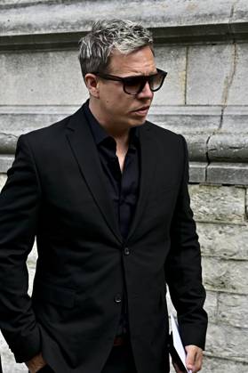 James Cooke attends the funeral ceremony for Belgian media figure Hans Otten, Monday 11 May 2026 in Mechelen. Otten died on May 5.  DIRKxWAEM 173493338