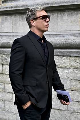 James Cooke attends the funeral ceremony for Belgian media figure Hans Otten, Monday 11 May 2026 in Mechelen. Otten died on May 5.  DIRKxWAEM 173493345