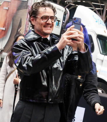 NEW YORK, NY- MAY 11: Pedro Pascal visits Times Square as part of a massive promotional blitz for his new film, The Mandalorian & Grogu on May 11, 2026 in New York City. Copyright: xRWx