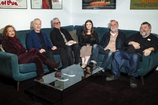 Samira Ahmed, Bob Odenkirk, Mark Kermode, Leisa Gwenllian, Marc Evans and Ben Wheatley in the talk show Mark Kermode Live in 3D at BFI Southbank London, 11 05 2026 Foto:xJ.xEdwardsx xFuturexImagex kermode_6501
