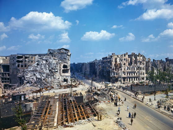 RECORD DATE NOT STATED World War two: Ruined buildings in berlin, World War two: Ruined buildings in berlin, germany, 1945 Editorial use only. All other uses to be cleared with the copyright owner (World History Archive), in advance., WHA_069_0369.jpg, World War two; Berlin; Germany; 1945; Ruined buildings; Destruction; War; Historical; Europe; Cityscape; Urban; Devastation; Architecture; Bombed; Allies; Conflict; WWII; Destruction; Ruins; Desolation; History; Battle; Military; Allies; Axis; Berlin Wall; Post-war; Reconstruction; Urban landscape; European history; War-torn. Copyright: xWorldxHistoryxArchivex