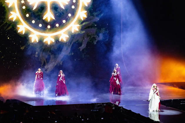 Eurovision Song Contest 2025 First Semi Final, 12 05 2026 VIENNA, AUSTRIA 12 MAY 2026 Image shows Croatia group LELEK for Croatia performing the song Andromeda during Eurovision Song Contest 2025 First Semi Final at Wiener Stadthalle on 12 05 2026 in Vienna, Austria Vienna Wiener Stadthalle Austria Copyright: xBEAUTIFULxSPORTS Froehlichx