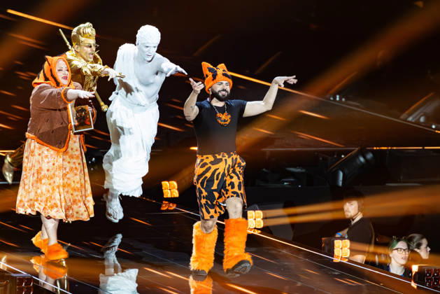 Eurovision Song Contest 2025 First Semi Final, 12 05 2026 VIENNA, AUSTRIA 12 MAY 2026 Image shows Greece singer Akylas for Greece performing the song Ferto during Eurovision Song Contest 2025 First Semi Final at Wiener Stadthalle on 12 05 2026 in Vienna, Austria Vienna Wiener Stadthalle Austria Copyright: xBEAUTIFULxSPORTS Froehlichx