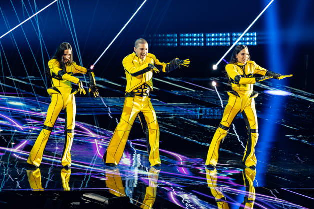 Eurovision Song Contest 2025 First Semi Final, 12 05 2026 VIENNA, AUSTRIA 12 MAY 2026 Image shows Georgia group Bzikebi for Georgia performing the song On Replay during Eurovision Song Contest 2025 First Semi Final at Wiener Stadthalle on 12 05 2026 in Vienna, Austria Vienna Wiener Stadthalle Austria Copyright: xBEAUTIFULxSPORTS Froehlichx
