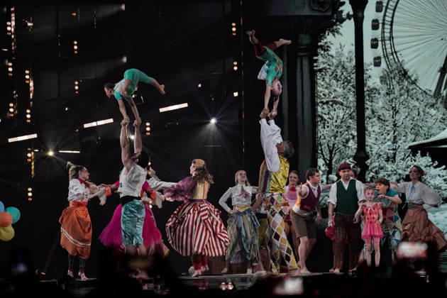 12 05 2026 Europe, Austria, Vienna 70 Eurovision Song Contest 2026 in the Wiener Stadthalle Semi final 1 The acrobatic group Zurcaroh Copyright: xLUKAxKOLANOVICx