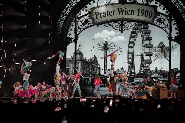 12 05 2026 Europe, Austria, Vienna 70 Eurovision Song Contest 2026 in the Wiener Stadthalle Semi final 1 The acrobatic group Zurcaroh Copyright: xLUKAxKOLANOVICx