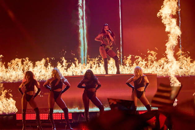 Vienna 12 05 2026 70 Eurovision Song Contest Vienna Vienne 2026 Live Show First Semi Final en direct de la première demi finale P H O T O Sarah Engels Germany Germany Allemagne Eurovision Song Contest Vienna 2026