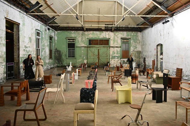 MELBOURNE DESIGN WEEK, Works on display as part of the 100 Chairs exhibition during Melbourne Design Week, Melbourne, Wednesday, May 13, 2026. ( NO ARCHIVING MELBOURNE VICTORIA AUSTRALIA  Copyright: xJOELxCARRETTx 20260513175870998698