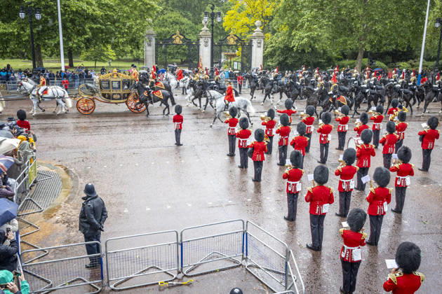 May 13, 2026, London, London, UK: London, UK. King Charles III and Queen Camilla ride The Irish State Coach on The Mall to The Palace of Westminster for the State Opening of Parliament. Today marks the formal start of the parliamentary year and sets out the government s agenda for the 2026-27 session, outlining proposed policies and legislation. London UK - ZUMAl94_ 20260513_zaf_l94_005 Copyright: xMarcinxNowakx