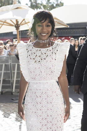 Cannes Aja Naomi King Exits Martinez MP Cannes, France- May 13: Aja Naomi King leaves Hotel Martinez during 79th Festival of Cannes, on May 13, 2026 in Cannes, France. Photo by Marco Piovanotto ABACAPRESS:COM Cannes France Copyright: xPiovanottoxMarco ABACAx