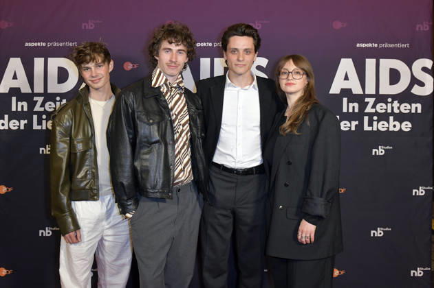 Konrad Damer, Benjamin Viziotis, Evangelos Tsarkowistas and Antonia Jungwirth at the preview of the ZDF documentary series AIDS In Zeiten der Liebe at Kino International Berlin, 13 05 2026 Foto:xM.xBehrensx xFuturexImagex aids_6535