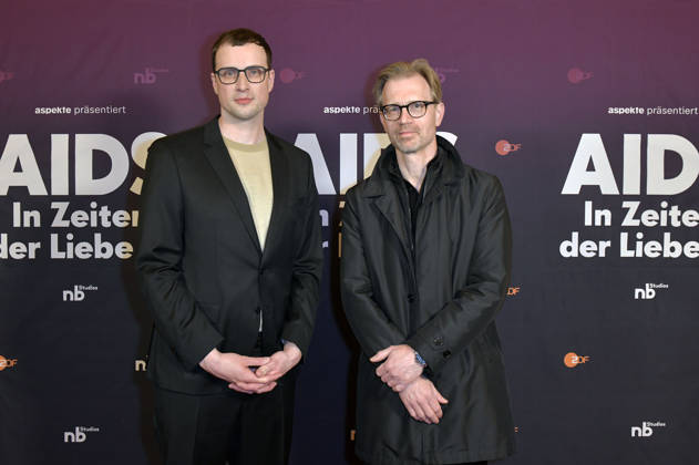 Johannes Nichelmann and Henning Tümmers at the preview of the ZDF documentary series AIDS In Zeiten der Liebe at Kino International Berlin, 13 05 2026 Foto:xM.xBehrensx xFuturexImagex aids_6541
