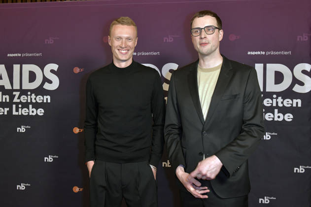 Philip Wortmann and Johannes Nichelmann at the preview of the ZDF documentary series AIDS In Zeiten der Liebe at Kino International Berlin, 13 05 2026 Foto:xM.xBehrensx xFuturexImagex aids_6550