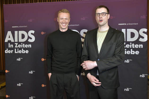 Philip Wortmann and Johannes Nichelmann at the preview of the ZDF documentary series AIDS In Zeiten der Liebe at Kino International Berlin, 13 05 2026 Foto:xM.xBehrensx xFuturexImagex aids_6551